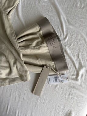 Essentials Cream Short-Sleeve Logo Tee And leggings Set